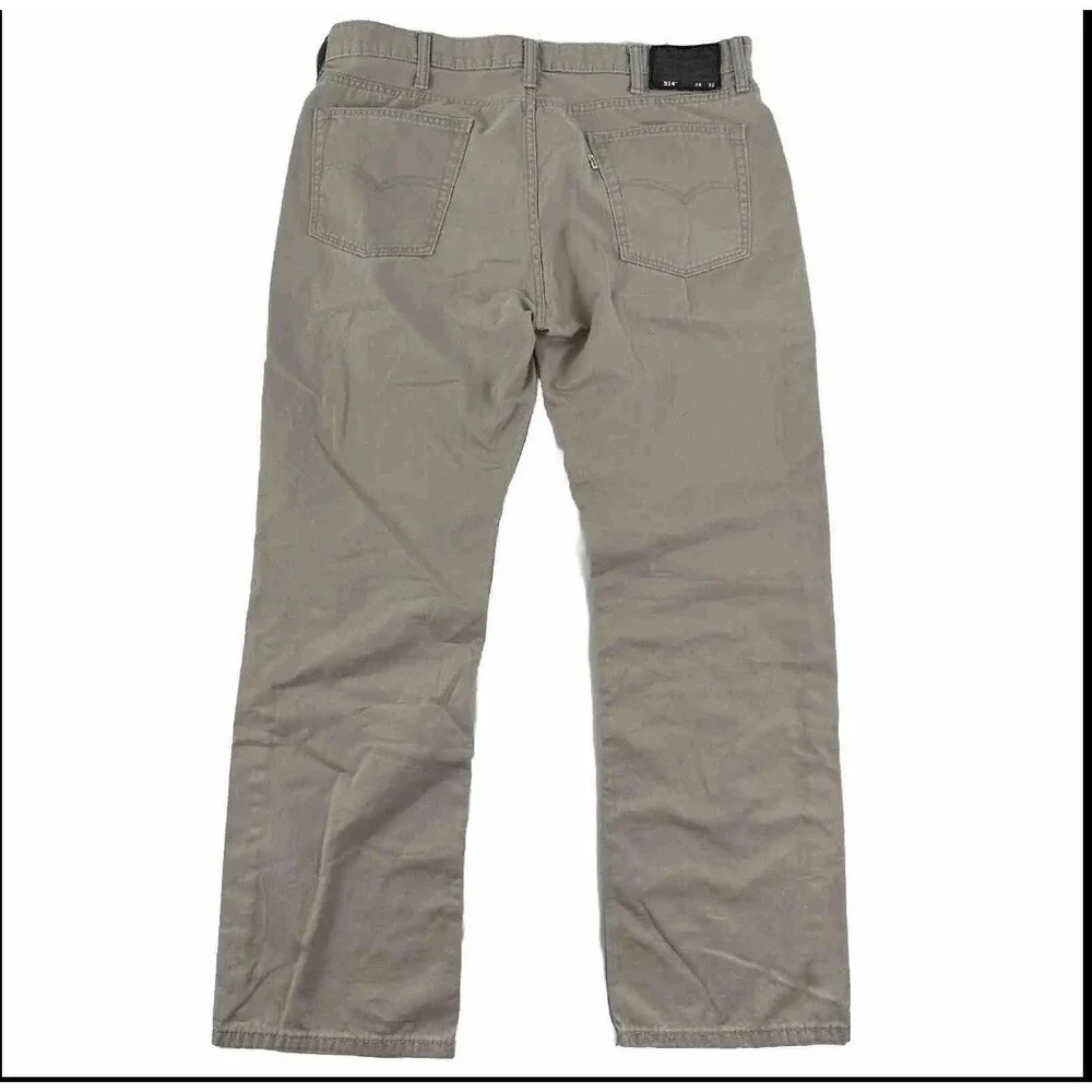 Levi's‎ Mens 514 Beige Jeans Size 38X30 Tan Khaki Straight Black Patch White Tab